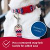 Coastal Pet Styles Adjustable Dog Collar Plaid Bones