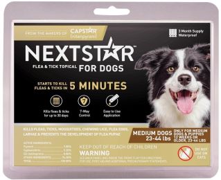 NextStar Flea and Tick Topical Treatment for Medium Dogs 23-44 Pounds