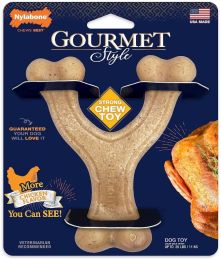 Nylabone Gourmet Style Wishbone Dog Chew Toy Chicken Flavor Small/Regular