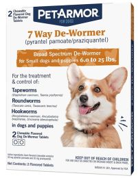 PetArmor 7 Way De-Wormer for Small Dogs and Puppies 6-25 Pounds