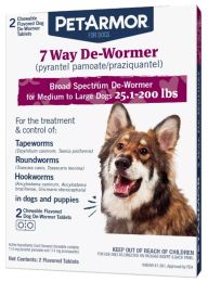 PetArmor 7 Way De-Wormer for Medium to Large Dogs 25-200 Pounds