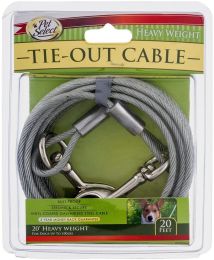 Four Paws Walk-About Tie-Out Cable Heavy Weight for Dogs up to 100 lbs (size: 20' Long)