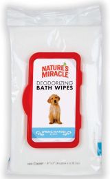 Natures Miracle Deodorizing Dog Bath Wipes Spring Waters (size: 100 count)