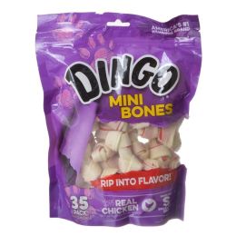 Dingo Meat in the Middle Rawhide Chew Bones (size: Mini - 2.5" (35 Pack))
