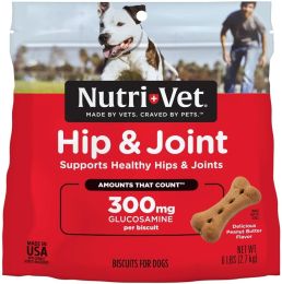 Nutri-Vet Hip and Joint Biscuits for Dogs Extra Strength (size: 18 lb (3 x 6 lb))