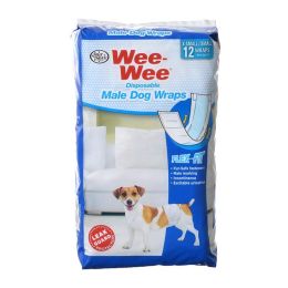Four Paws Wee Wee Disposable Male Dog Wraps (size: X-Small/Small - 12 Pack - (Fits Waists up to 15"))