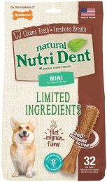 Nylabone Natural Nutri Dent Filet Mignon Dental Chews - Limited Ingredients (size: Mini - 32 Count)