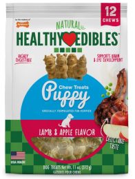 Nylabone Natural Healthy Edibles Puppy Chew Treats - Lamb & Apple Flavor (size: 12 Pack)