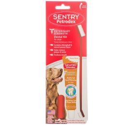 Sentry Petrodex Dental Kit for Dogs Peanut Butter Flavor (size: 5 count)