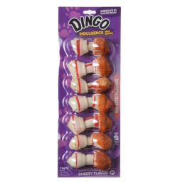 Dingo Indulgence Rawhide Bones (No China Ingredients) Mini Cheese Flavor (size: 42 count (6 x 7 ct))