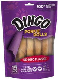 Dingo Porkie Rolls with Real Chicken (size: 45 count (3 x 15 ct))