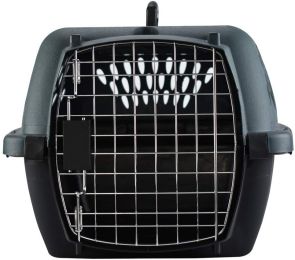 Aspen Pet Porter Heavy-Duty Pet Carrier Storm Gray and Black (size: Small - 3 count)