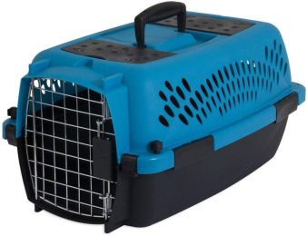 Aspen Pet Fashion Pet Porter Kennel Breeze Blue and Black (size: Small - 2 count)