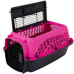 Petmate Two Door Top-Load Kennel Pink (size: Small - 3 count)