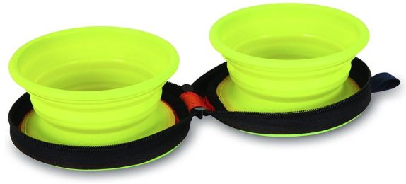 Petmate Silicone Travel Duo Bowl Medium (size: 3 count)