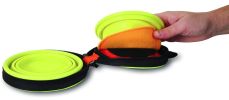Petmate Silicone Travel Duo Bowl Green