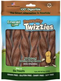 Emerald Pet Peanutty Twizzies Natural Dog Chews (size: 24 count (4 x 6 ct))