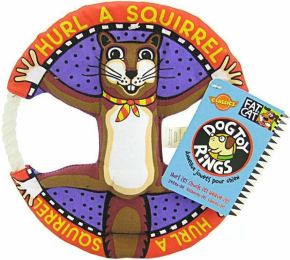 Fat Cat Hurl A Squirrel Dog Toy Rings Assorted Characters (size: 3 count)
