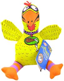 Fat Cat Suspicious Chicken Flobbability Barnyard Bullies Dog Toy (size: 6 Count)