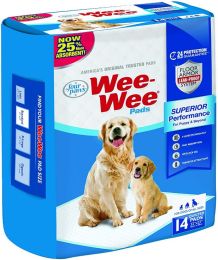 Four Paws Original Wee Wee Pads Floor Armor Leak-Proof System for All Dogs and Puppies (size: 42 count (3 x 14 ct))