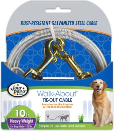 Four Paws Tie-Out Cable Heavy Weight (size: 10' long - 4 count)