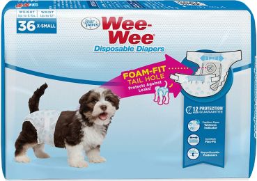 Four Paws Wee Wee Disposable Diapers X-Small (size: 108 count (3 x 36 ct))