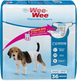 Four Paws Wee Wee Disposable Diapers Medium (size: 108 count (3 x 36 ct))