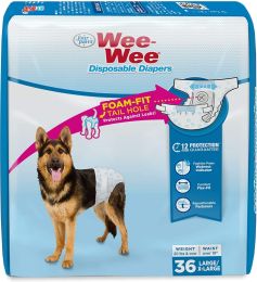 Four Paws Wee Wee Disposable Diapers Large (size: 72 count (2 x 36 ct))