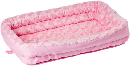 MidWest Double Bolster Pet Bed Pink (size: Small - 1 count)