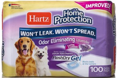 Hartz Home Protection Lavender Scent Odor Eliminating Dog Pads Regular (size: 200 count (2 x 100 ct))