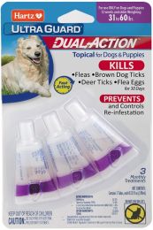 Hartz UltraGuard Dual Action Topical Flea and Tick Prevention for Medium Dogs (31 - 60 lbs) (size: 3 count)