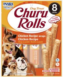 Inaba Churu Rolls Dog Treat Chicken Recipe wraps Chicken Recipe (size: 48 count (6 x 8 ct))