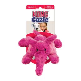 KONG Cozie Elmer the Elephant Squeaker Dog Toy Medium (size: 1 count)