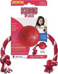 KONG Ball With Rope Dog Toy Small (size: 1 count)