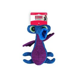 KONG Woozles Squeaking Dog Toy Medium Blue (size: 1 count)