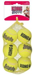 KONG Air Dog Squeaker Tennis Balls Medium Dog Toy (size: 6 Count)