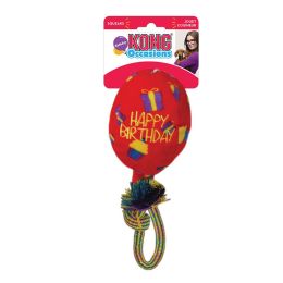 KONG Occasions Red Birthday Balloon Dog Toy (size: Medium - 1 count)