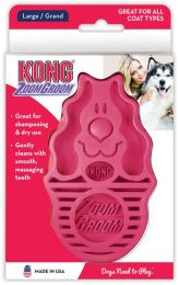 KONG Zoom Groom Brush for Dogs Raspberry (size: Large - 3 count)