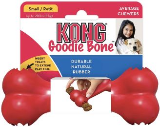 KONG Goodie Bone Durable Rubber Dog Chew Toy Red (size: Small - 1 count)