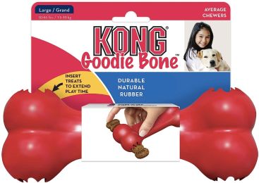 KONG Goodie Bone Durable Rubber Dog Chew Toy Red (size: Large - 1 count)