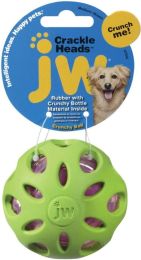 JW Pet Crackle Heads Rubber Ball Dog Toy Medium (size: 3 count)