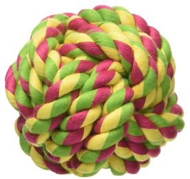 Mammoth Cotton Blend Monkey Fist Ball Flossy Dog Toy 2.5" Mini (size: 9 count)