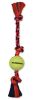 Mammoth Flossy Chews Color 3 Knot Tug with Tennis Ball 20" Medium