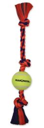 Mammoth Flossy Chews Color 3 Knot Tug with Tennis Ball 20" Medium (size: 6 Count)