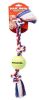 Mammoth Flossy Chews Color 3 Knot Tug with Tennis Ball 20" Medium