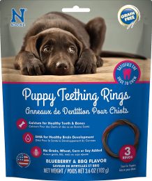 N-Bone Puppy Teething Ring Blueberry and BBQ Flavor (size: 36 count (12 x 3 ct))