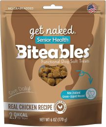 Get Naked Senior Health Biteables Soft Dog Treats Chicken Flavor (size: 72 oz (12 x 6 oz))