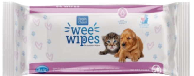 Fresh n Clean Wee Wipes for Puppies and Kittens (size: 64 count)