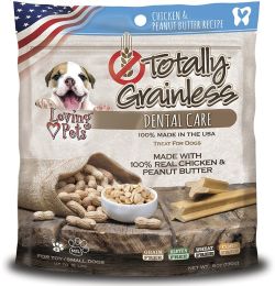 Loving Pets Totally Grainless Chicken and Peanut Butter Dental Chews Small (size: 120 oz (20 x 6 oz))