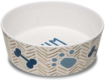 Loving Pets Dolce Moderno Bowl Yum Chevron Design (size: Small - 1 count)